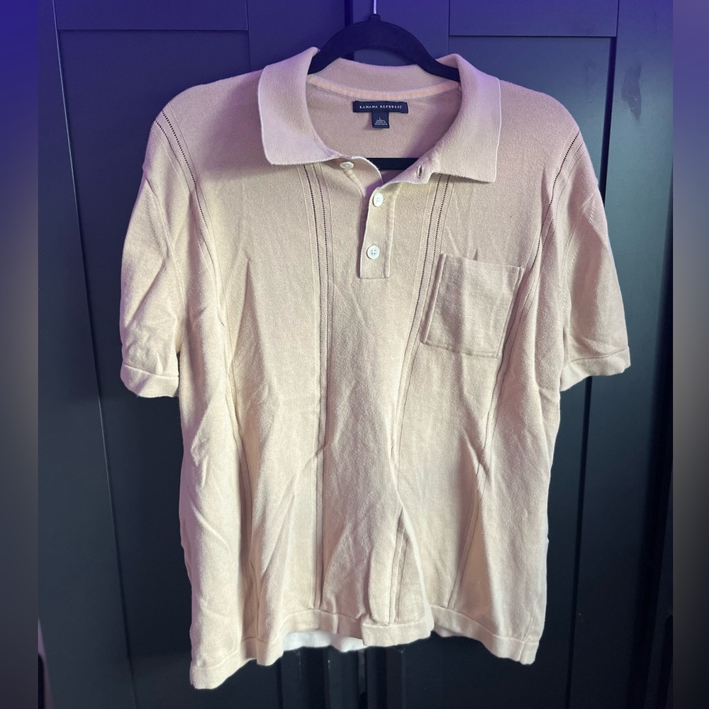 Tan Banana Republic Collared Shirt